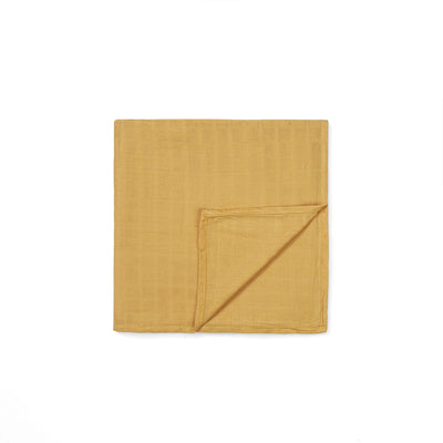Baby Muslin Swaddle Blanket in Mustard