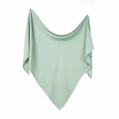 Baby Muslin Swaddle Blanket in Sage Green