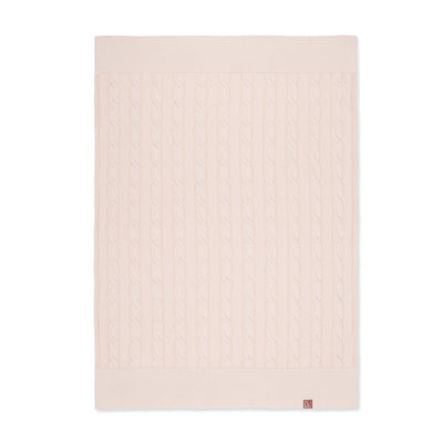 Cable Knit Baby Blanket in Beige