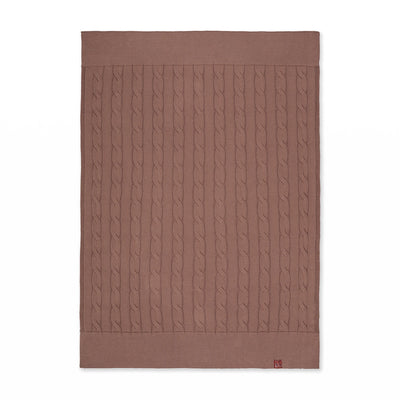 Cable Knit Baby Blanket in Mocha