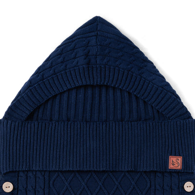 Cable Knit Baby Sleep Sack in Navy