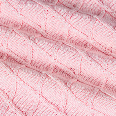 Cable Knit Baby Sleep Sack in Pink