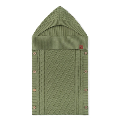 Cable Knit Baby Sleep Sack in Sage Green