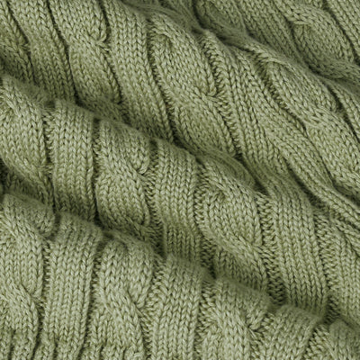 Cable Knit Short in Sage Green