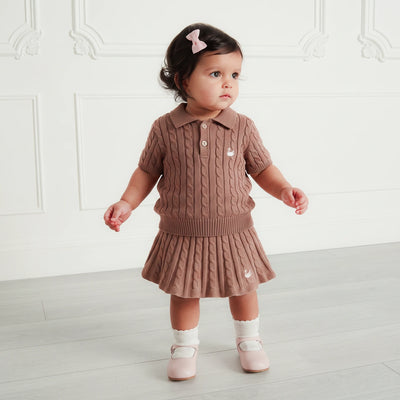Cable Knit Skirts in Mocha