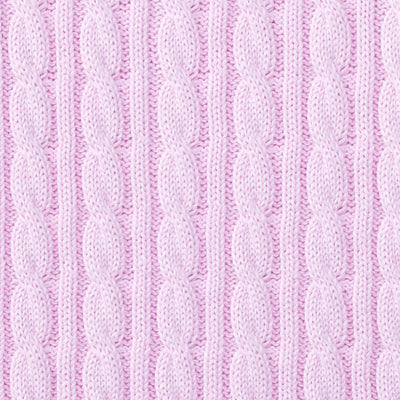 Classic Cable Knit Baby Sweater in Lilac