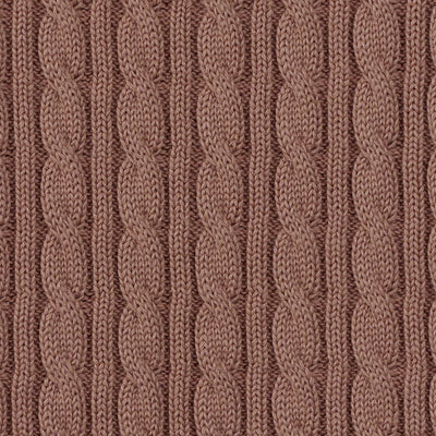 Classic Cable Knit Baby Sweater in Mocha