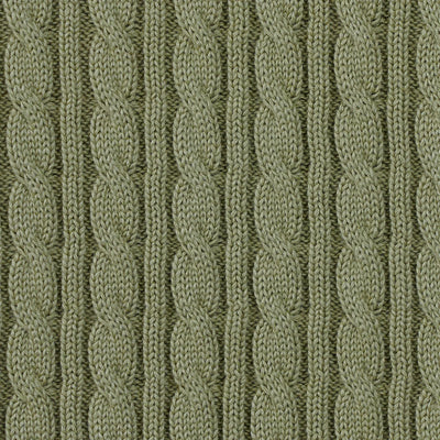 Classic Cable Knit Baby Sweater in Sage Green