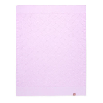 Diamond Stitch Baby Knit Blanket in Lilac