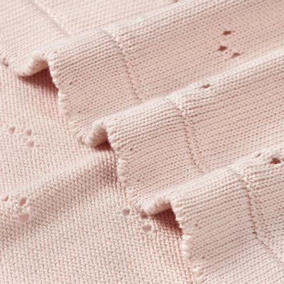 Pointelle Baby Knit Blanket in Beige