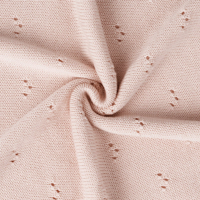 Pointelle Baby Knit Blanket in Beige