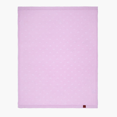 Pointelle Baby Knit Blanket in Lilac