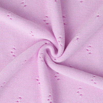 Pointelle Baby Knit Blanket in Lilac
