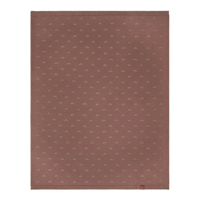 Pointelle Baby Knit Blanket in Mocha