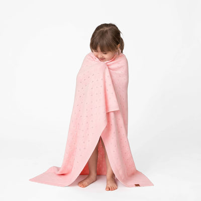 Pointelle Baby Knit Blanket in Pink