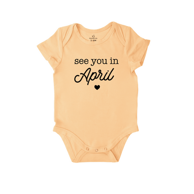 'See You in April' Baby Announcement Bodysuit | Perfect for Easter Due Dates SwaddleAn