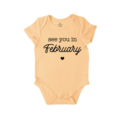 'See You in February' Bodysuit | Announce Your New Little Valentine SwaddleAn