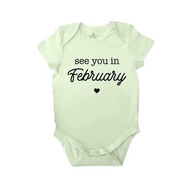 'See You in February' Bodysuit | Announce Your New Little Valentine SwaddleAn