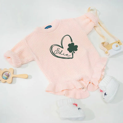 Shamrock St Patrick's Day Custom Name Romper