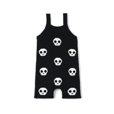 Skull Halloween Jacquard Knit Playsuit