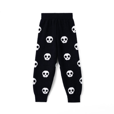 Skull Halloween Knit Jogger Pants