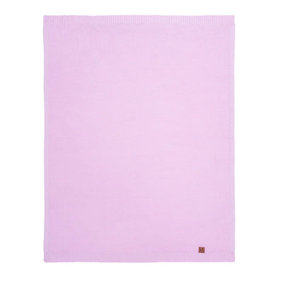 Classic Knit Cotton Baby Blanket in Lilac