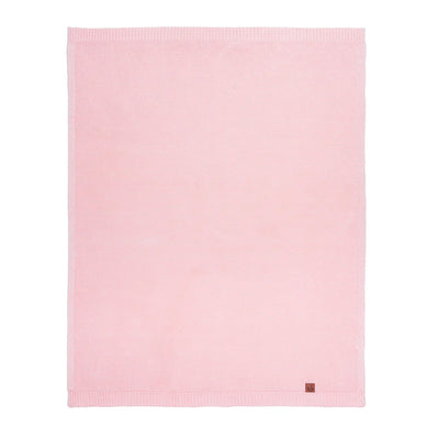 Classic Knit Cotton Baby Blanket in Pink