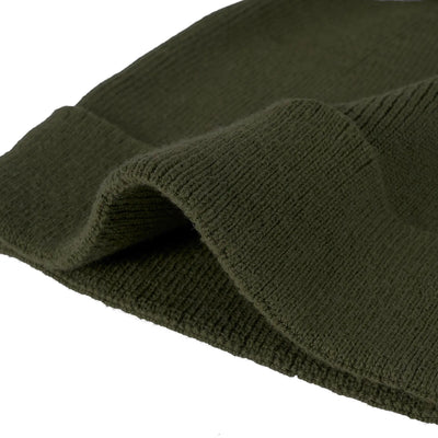 Knit Baby Pom Beanie in Forest Green