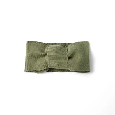 Knitted Oversized Topknot in Sage Green