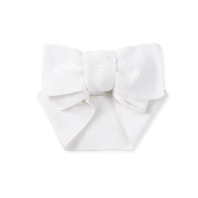 Knitted Oversized Topknot in White
