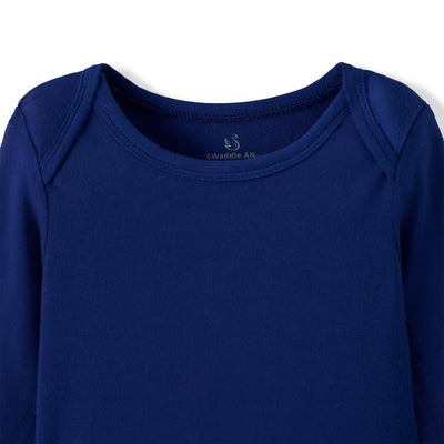 Long Sleeve Baby Bodysuit in Blue Depths