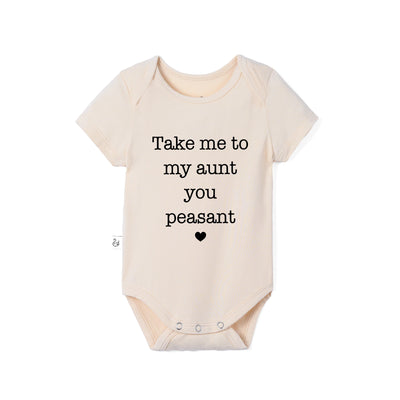 'Take me to my aunt you peasant' Funny Bamboo Onesie