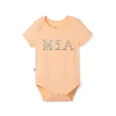 Wild Flowers Letters With Name Baby Onesie