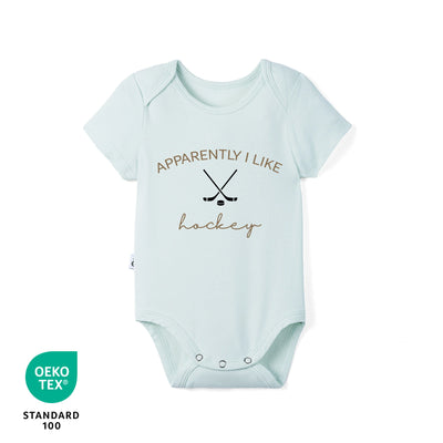 Apparently I Like Hockey Baby Bamboo Onesie