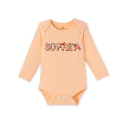 Custom Christmas Gingerbread Doodle Bamboo Baby Bodysuit