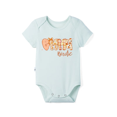 Custom Autumn Doodle Name Bamboo Bodysuit