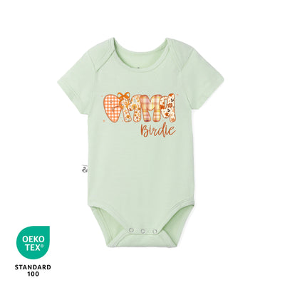 Custom Autumn Doodle Name Bamboo Bodysuit