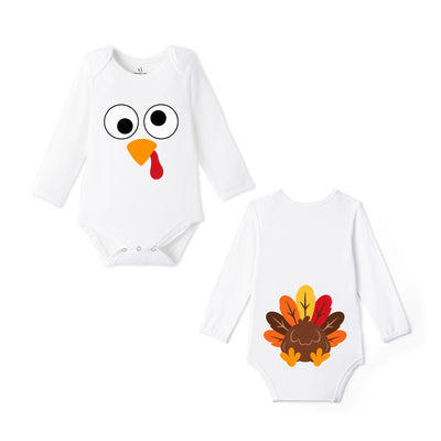 Turkey Thanksgiving Funny Bamboo Baby Bodysuit