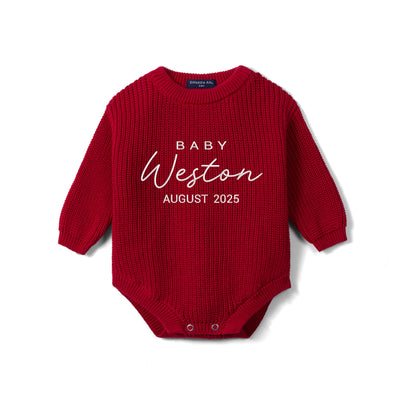 Custom Pregnancy Due Date Baby Romper