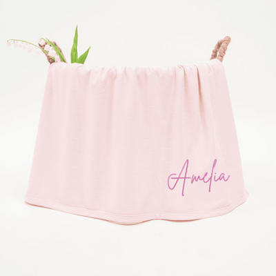 Personalized Bamboo Swaddle Blanket | Embroidered With Names SwaddleAn