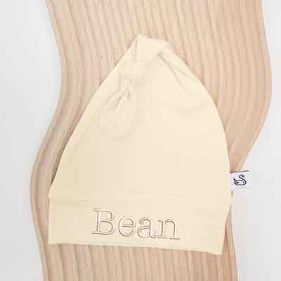 Baby Knotted Cap - Personalized Embroidery Name SwaddleAn