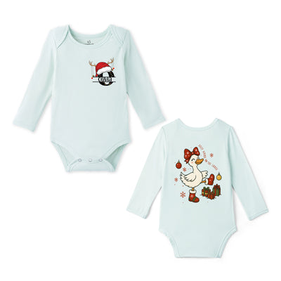 Custom Name Silly Goose On The Loose Christmas Bamboo Baby Bodysuit