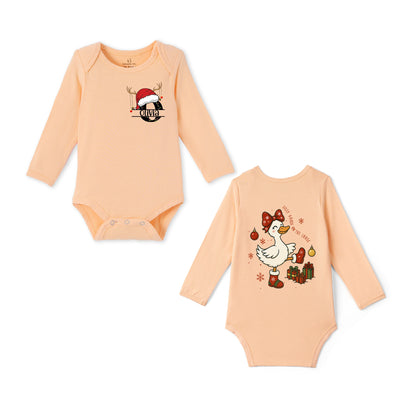 Custom Name Silly Goose On The Loose Christmas Bamboo Baby Bodysuit