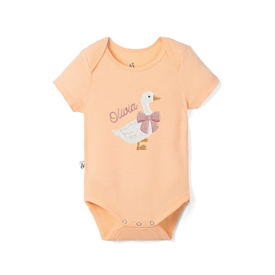 'Silly Goose' Bamboo Embroidered Baby Bodysuit