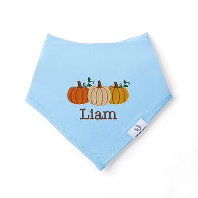 Personalized Embroidered Pumpkin Initials Baby Bib