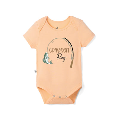 Custom Fishing Rod Name Bamboo Baby Onesie