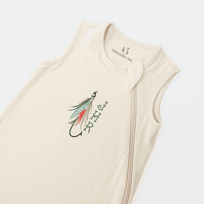 Personalized Fly Fishing Sleep Sack for a Little Angler's Dreams SwaddleAn