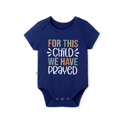 'For this child we have prayed' Bamboo Baby Bodysuit