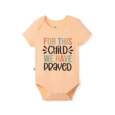 'For this child we have prayed' Bamboo Baby Bodysuit