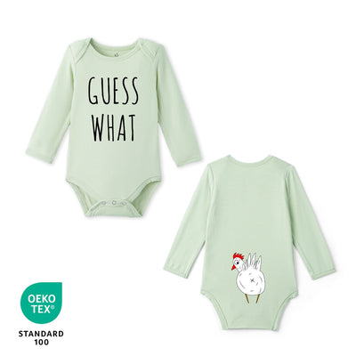 'Guess What' Chicken Butt Bamboo Baby Onesie